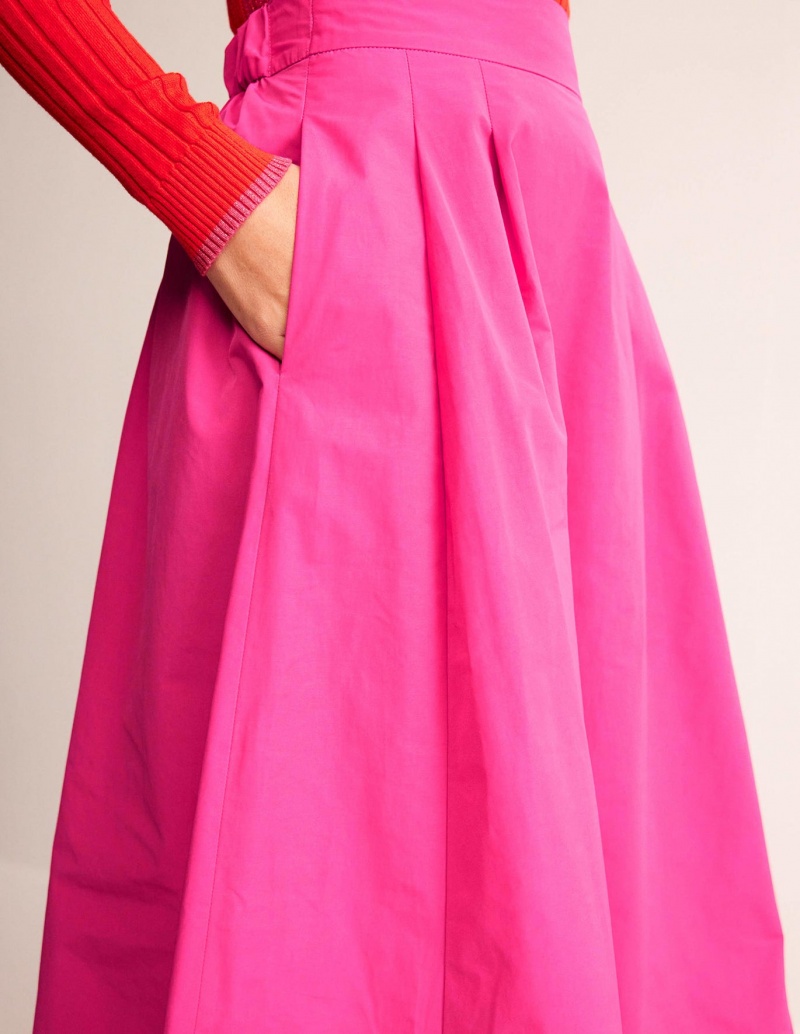 Boden Taffeta Pull-on Midi GolfSkirts Damen Rosa | CTABN-1762