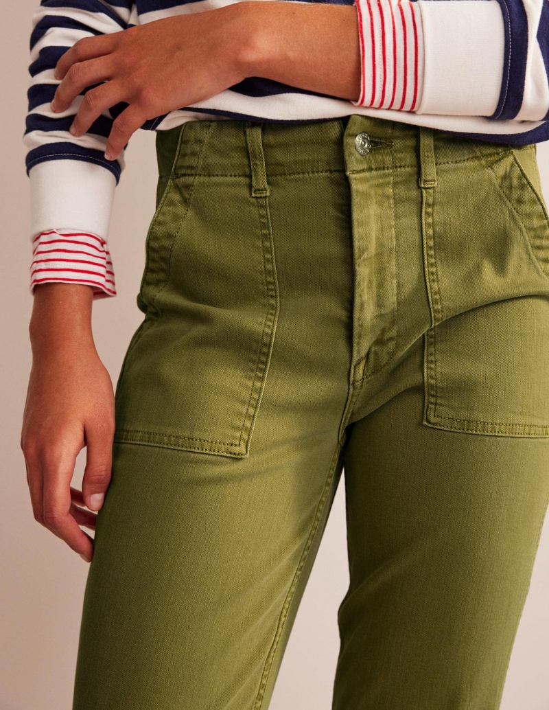 Boden Tapered Lässige Hose Damen Khaki | YPWAV-1709