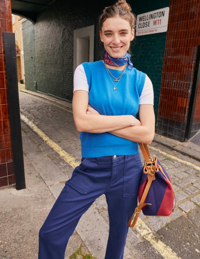 Boden Tapered Lässige Hose Damen Navy | BHPMT-3978