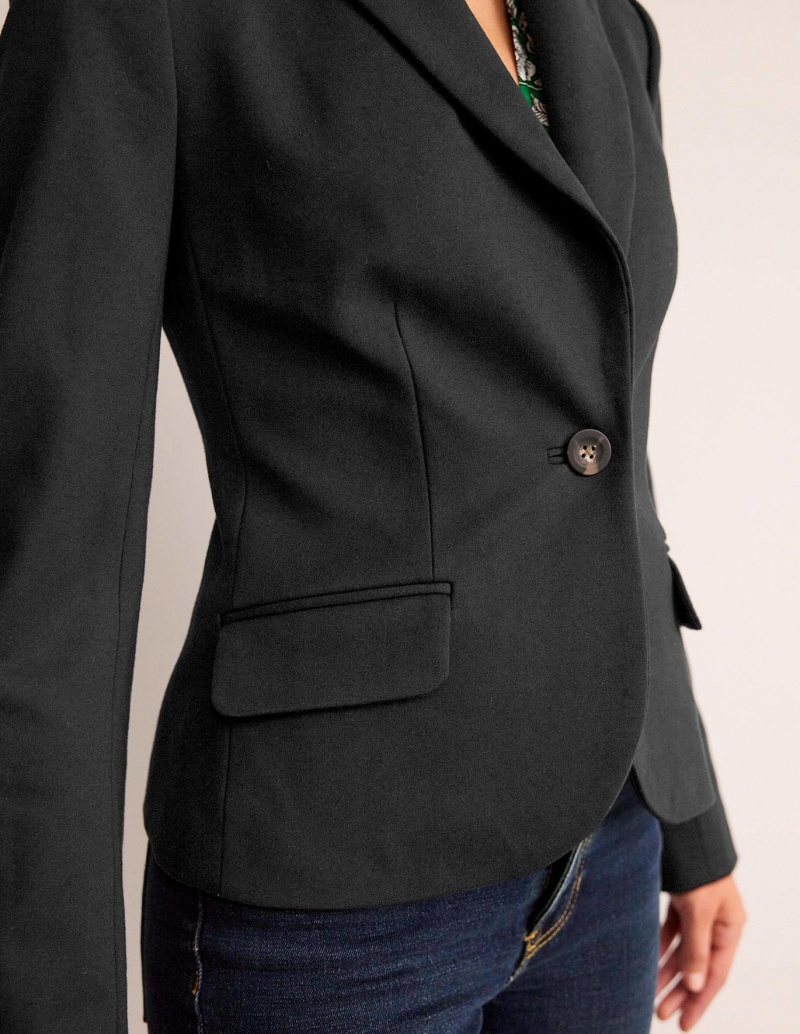 Boden The Canonbury Jersey Blazer Damen Schwarz | EKTIN-6187