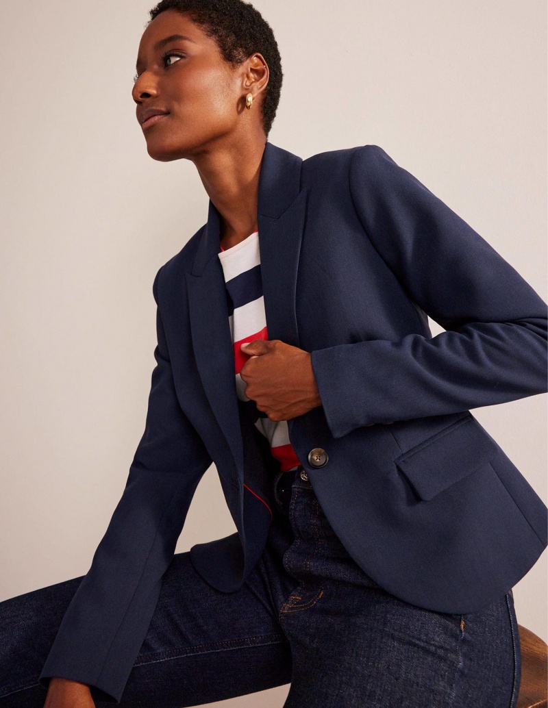 Boden The Canonbury Tailored Blazer Damen Navy | BXHEL-2498