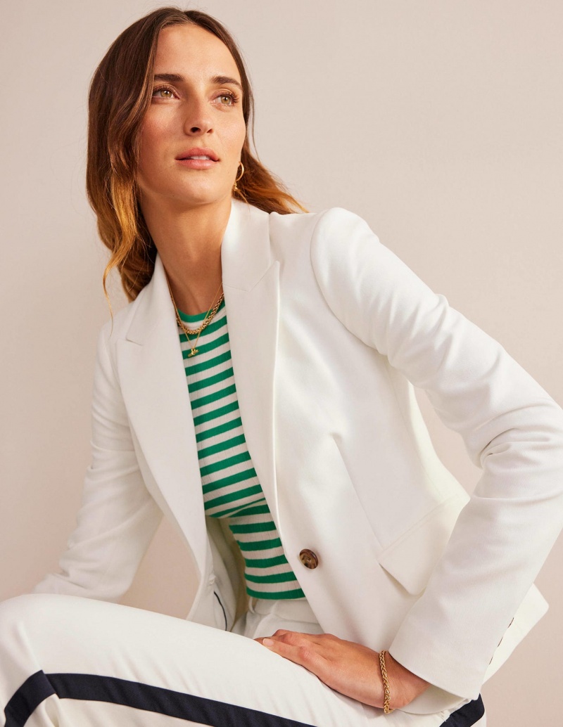 Boden The Canonbury Tailored Blazer Damen Weiß | VDZYR-0376