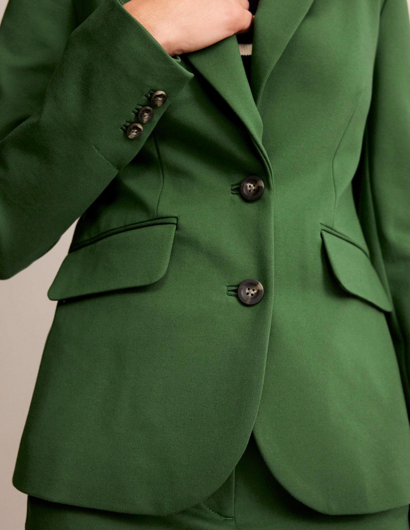 Boden The Marylebone Jersey Blazer Damen Grün | UQIZF-4061