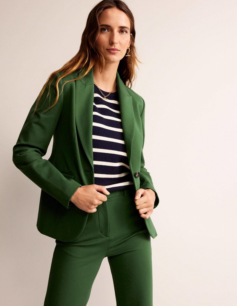 Boden The Marylebone Jersey Blazer Damen Grün | UQIZF-4061
