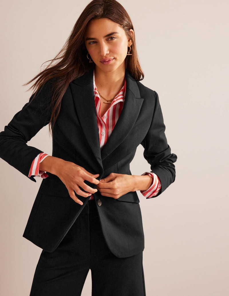 Boden The Marylebone Jersey Blazer Damen Schwarz | HTFYU-8634