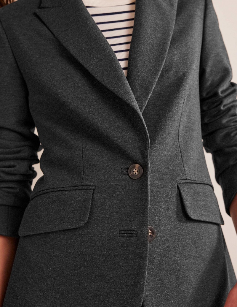 Boden The Marylebone Jersey Blazer Damen Grau | EIYWQ-0647