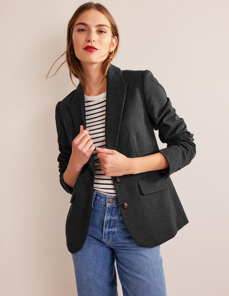 Boden The Marylebone Jersey Blazer Damen Grau | EIYWQ-0647