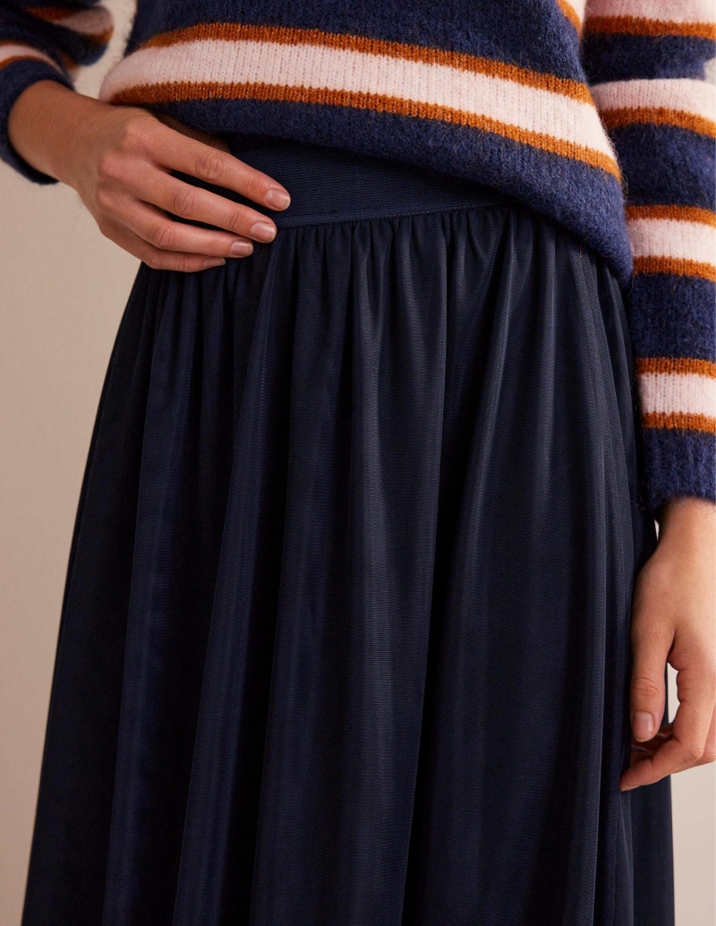 Boden Tulle Full Midi GolfSkirts Damen Navy | CYDGF-8720