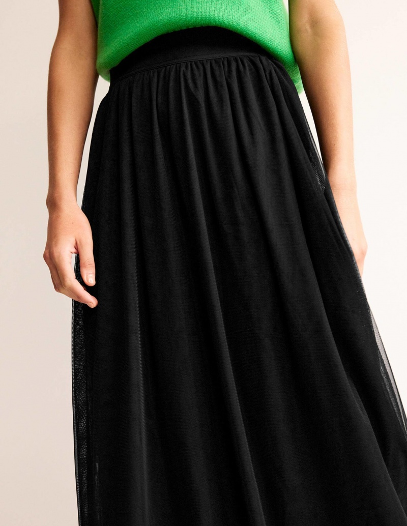 Boden Tulle Full Midi GolfSkirts Damen Schwarz | RQXPL-9685