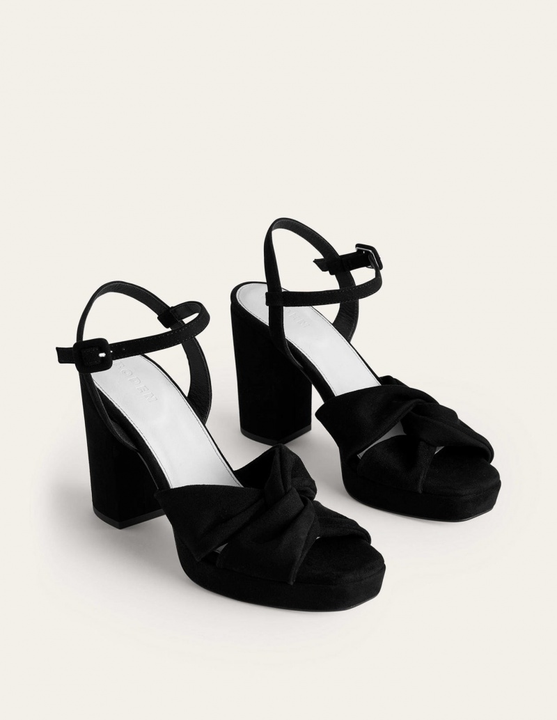 Boden Twist-Front Hohe Schuhe Damen Schwarz | UJVTM-0192