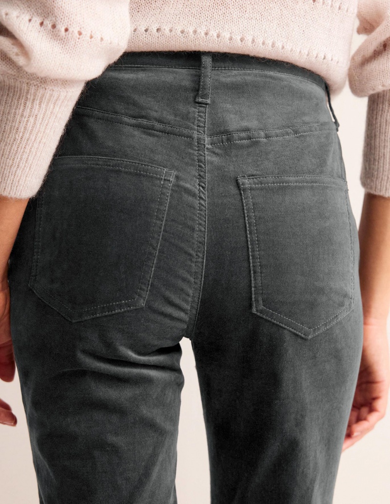 Boden Velveteen Slim-Gerade Jeans Damen Dunkelgrau | NXCMD-5403