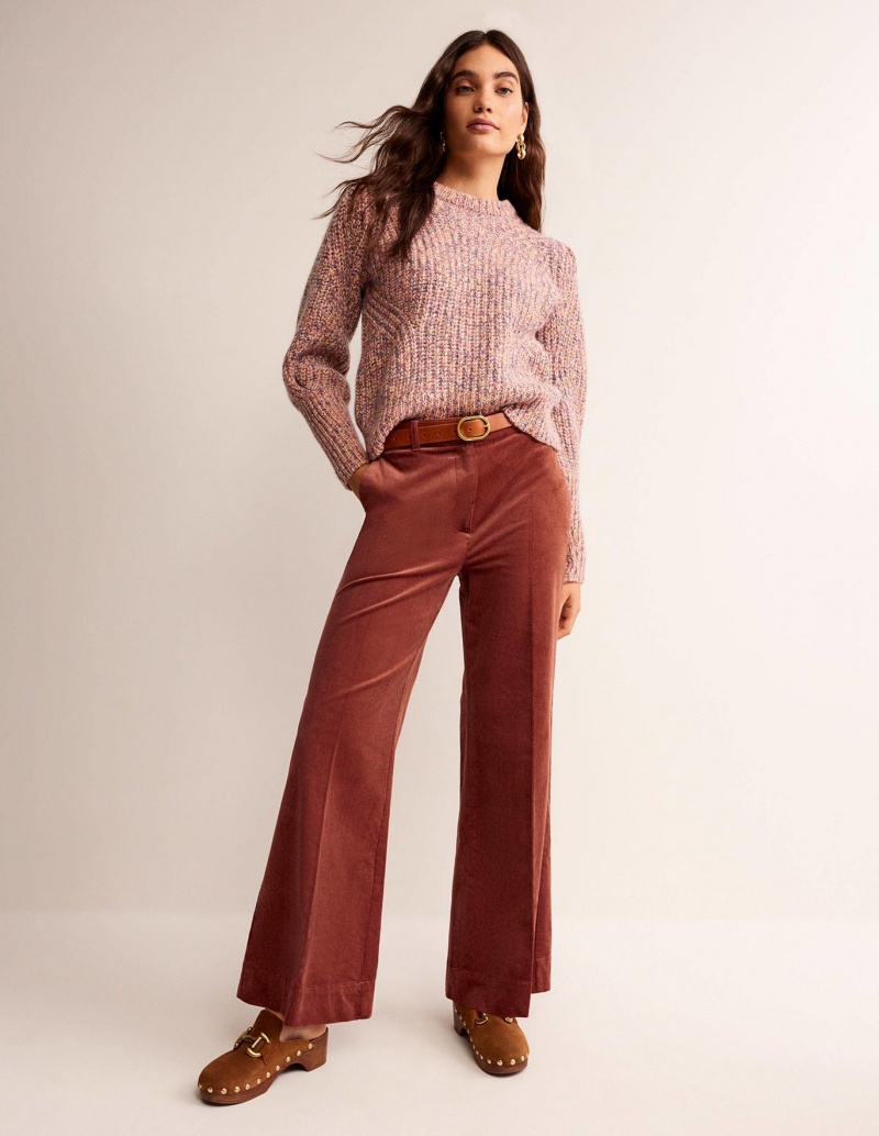 Boden Weite-Leg Corduroy Hose Damen Rot | AVQZL-5930