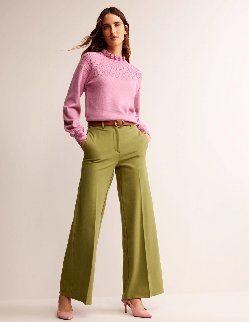 Boden Weite Leg Ponte Hose Damen Grün Olivgrün | XPBNA-3954