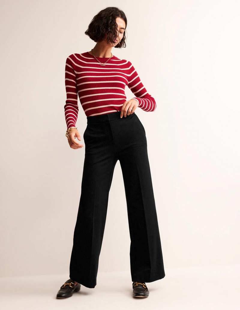 Boden Westbourne Ponte Hose Damen Schwarz | TECRN-2970