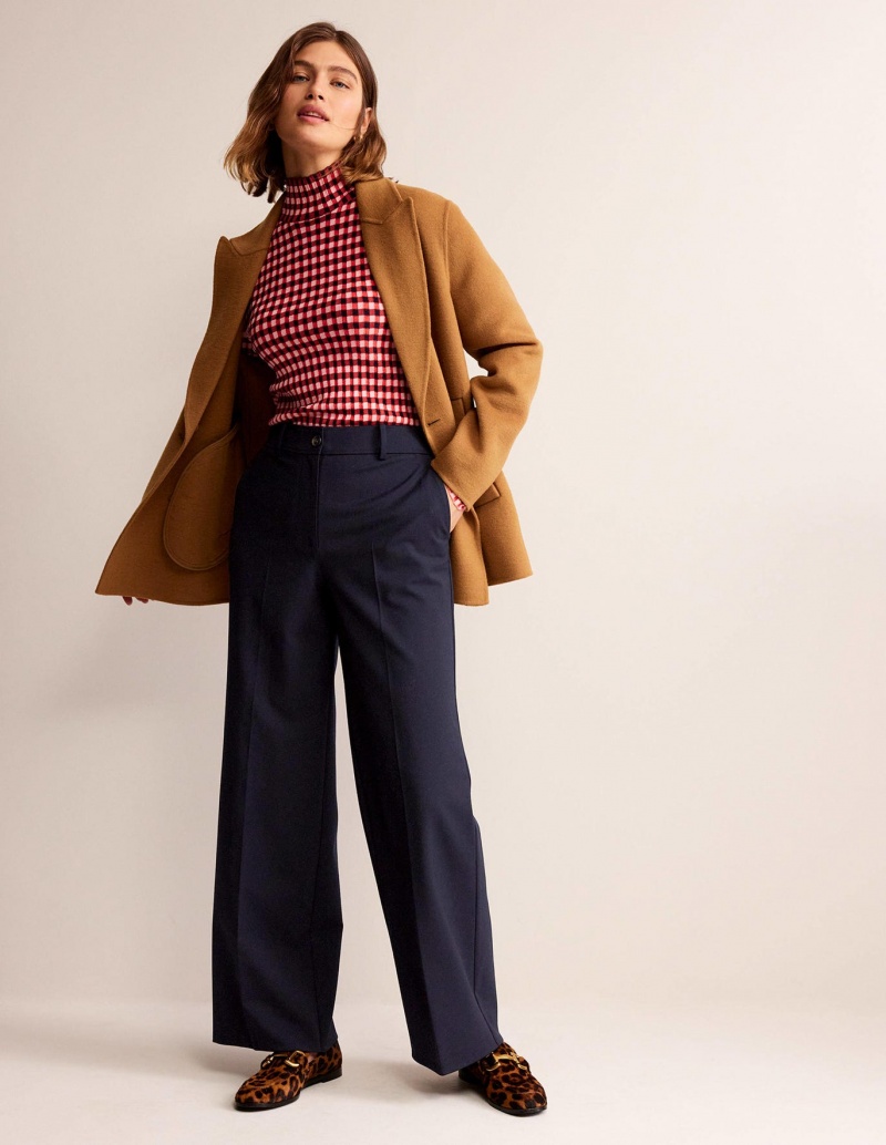 Boden Westbourne Wolle-Twill Hose Damen Navy | HNJFL-7594