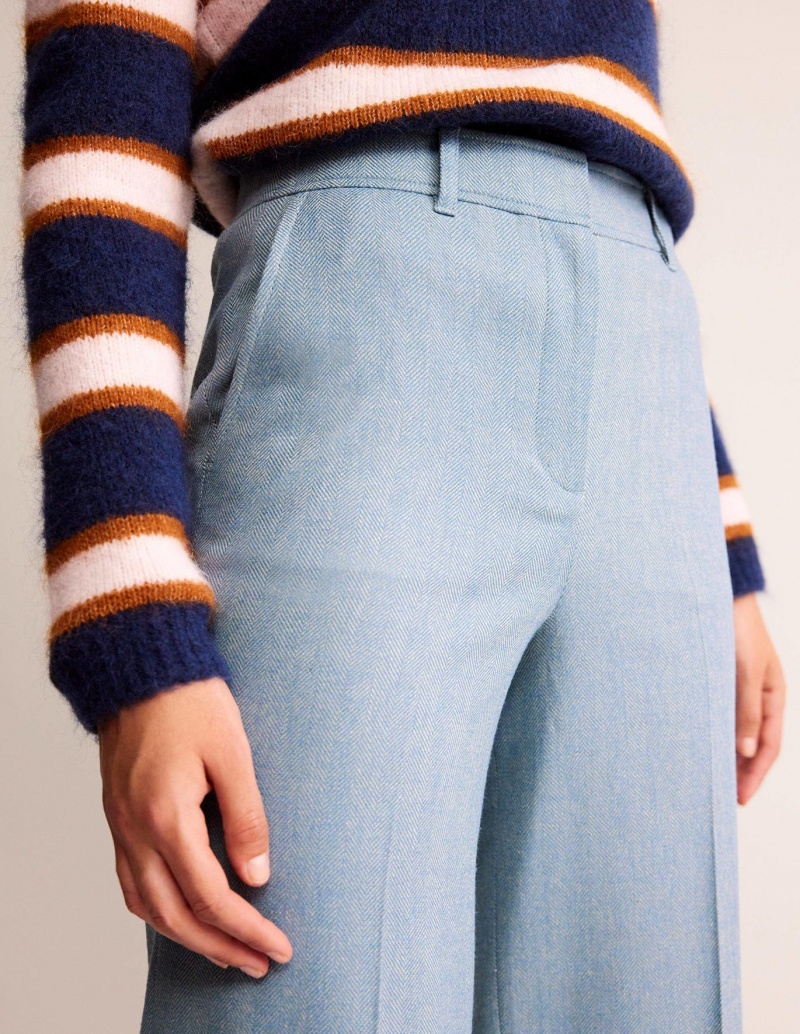 Boden Westbourne Wolle Hose Damen Blau | ZLSBI-7530