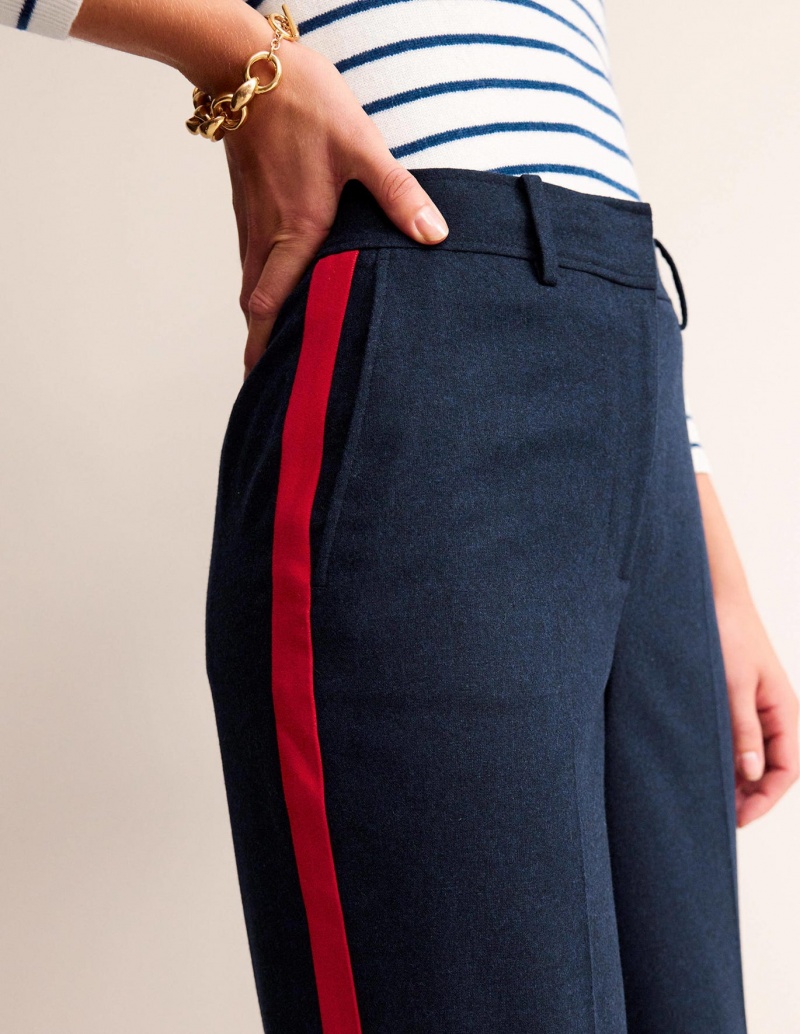 Boden Westbourne Wolle Hose Damen Navy Rot | LSRGO-0631
