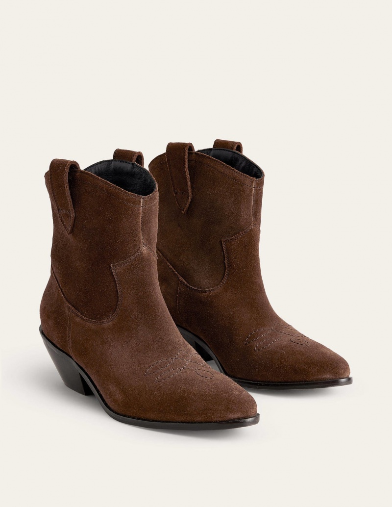 Boden Western Stiefeletten Damen Schokolade | YMITP-3072