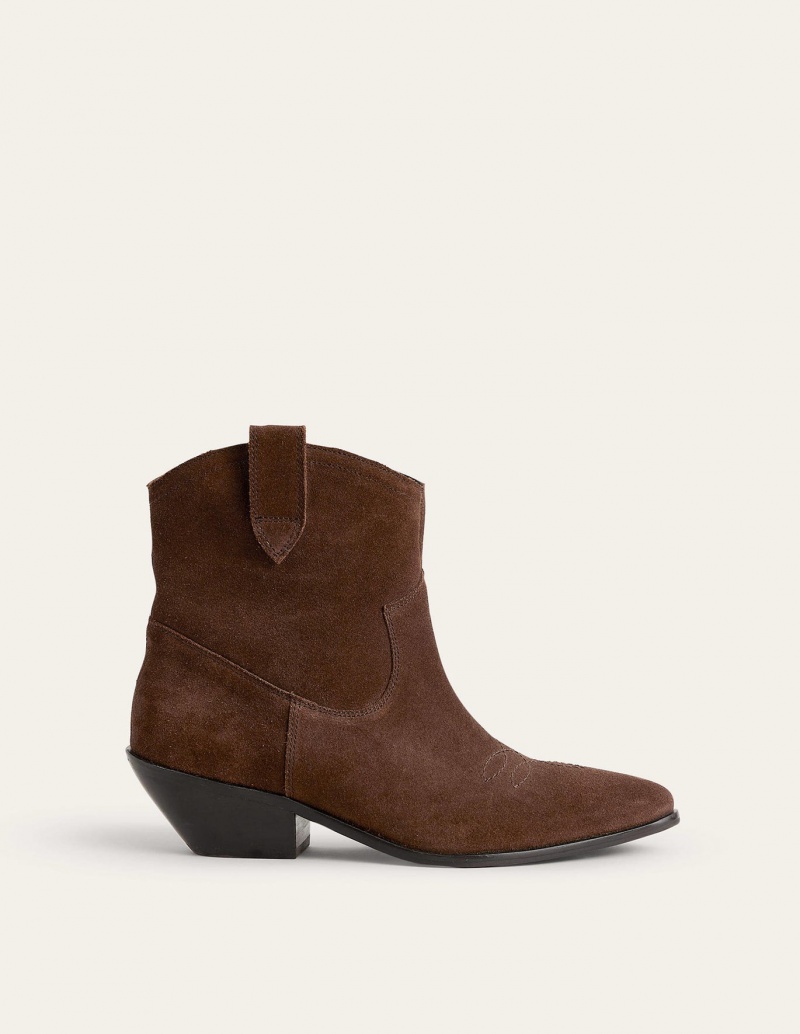 Boden Western Stiefeletten Damen Schokolade | YMITP-3072