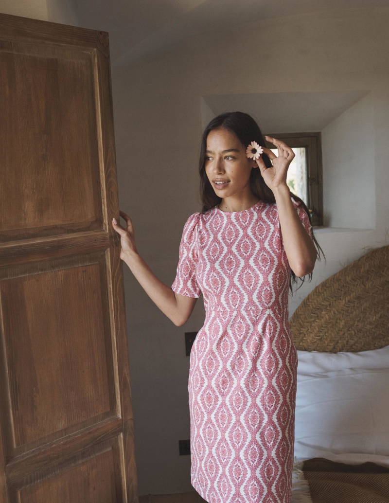 Boden Zoe Jersey Kleid Damen Rosa | PBDVJ-7125