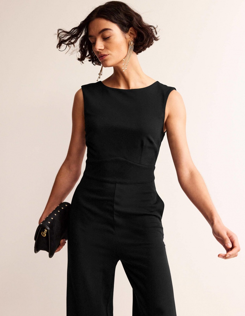 Boden Ärmellose Ponte Jumpsuit Damen Schwarz | DLWAX-3059
